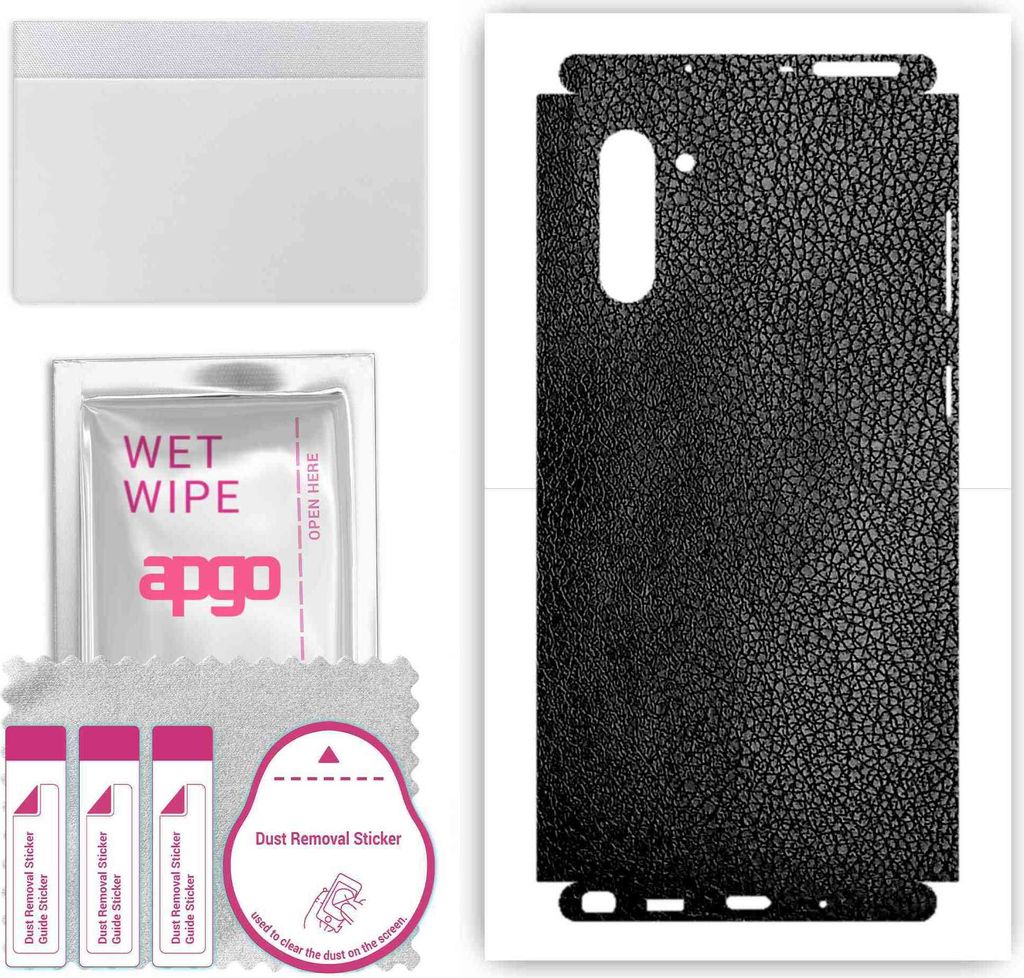 apgo Rückseite + Seiten Schutzfolie, Skin, kompatibel mit Samsung Galaxy Note 10, Hinten Displayschutzfolie aus Vinylfolie, kratzfest, einfache Mo...