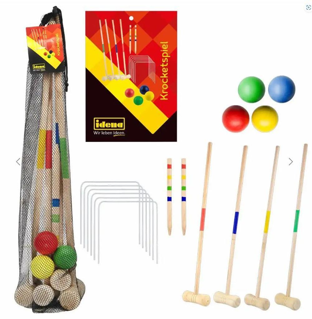 Drevo na kroket v sieti FSC100%, 4 paličky dĺžky cca 52 cm, Obrázok produktu 