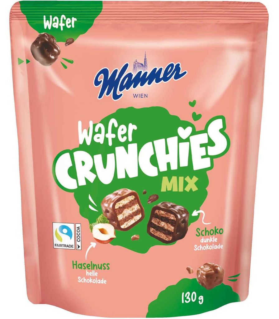 Manner Wafer Crunchies Mix 130g Produktbild 