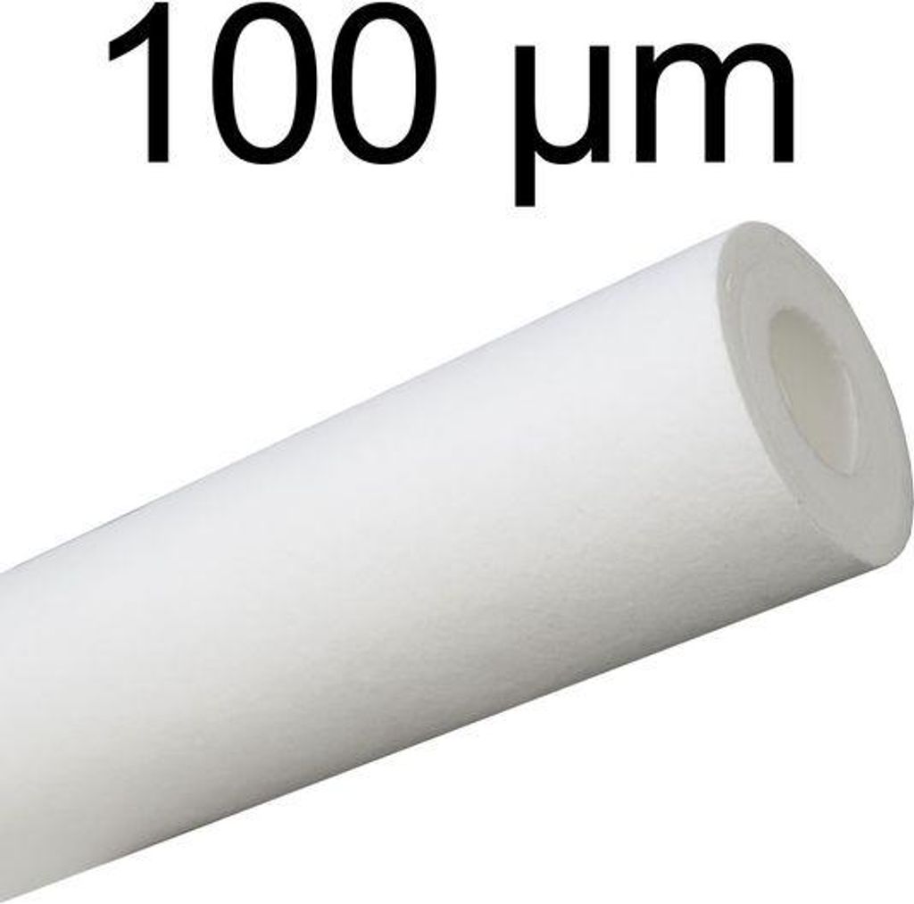 20' (Zoll) Sediment Wasserfilter Schaum - Slim - 100 μm - aus Polypropylen