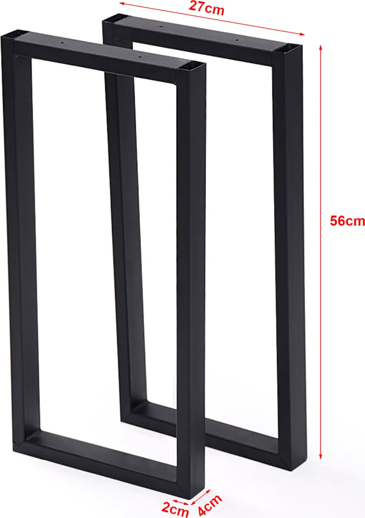 Piètement de table en acier noir ultra résistant de style moderne - 2