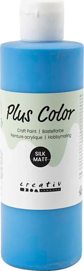 Peinture acrylique couvrante Plus Color bleu primaire 250 ml fini mat