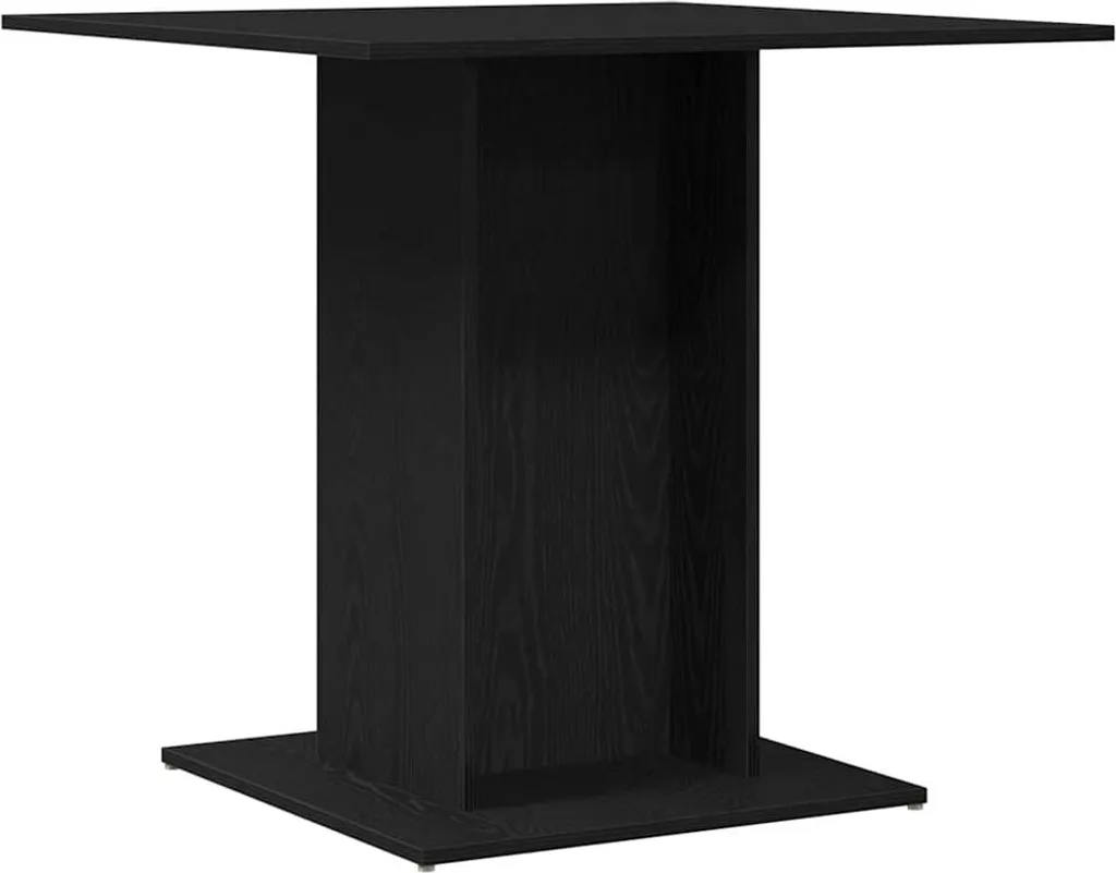 Tavolo da Pranzo Quadrato Nero 80cm | vidaXL Facile Pulizia
