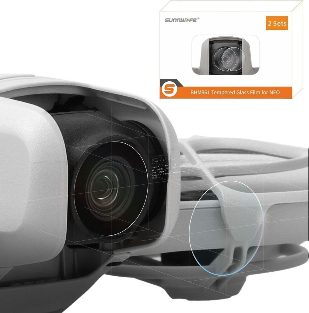 9H gehärtetes Glas für Gimbal-Objektiv für DJI Neo Drone - 2er-Set