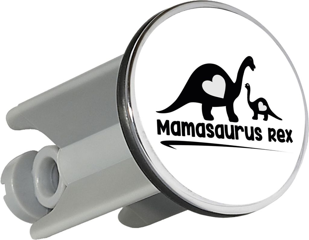 Huuraa Waschbeckenstöpsel Mamasaurus Rex Dinosaurier 4cm höhenverstellbar Abflussstopfen Geschenkidee