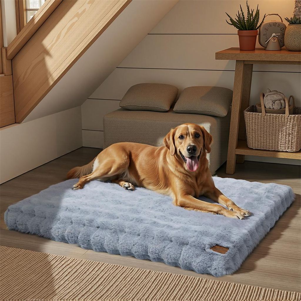 WISFOR Orthopädisch Hundebett Hundesofa Hundecouch Hundekissen große Hunde Schlafplatz, wasserfest waschbar Bezug abnehmbar 3XL: 130x110x12cm, Grau