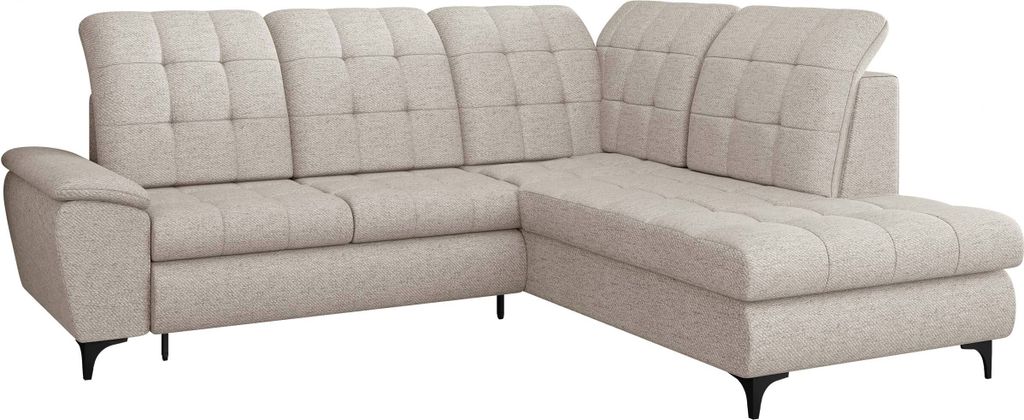 MIRJAN24 Ecksofa Forest, Wohnzimmer Eckcouch mit Bettkasten und Schlaffunktion, L-Form (Farbe: Neve 03, Seite: Rechts)