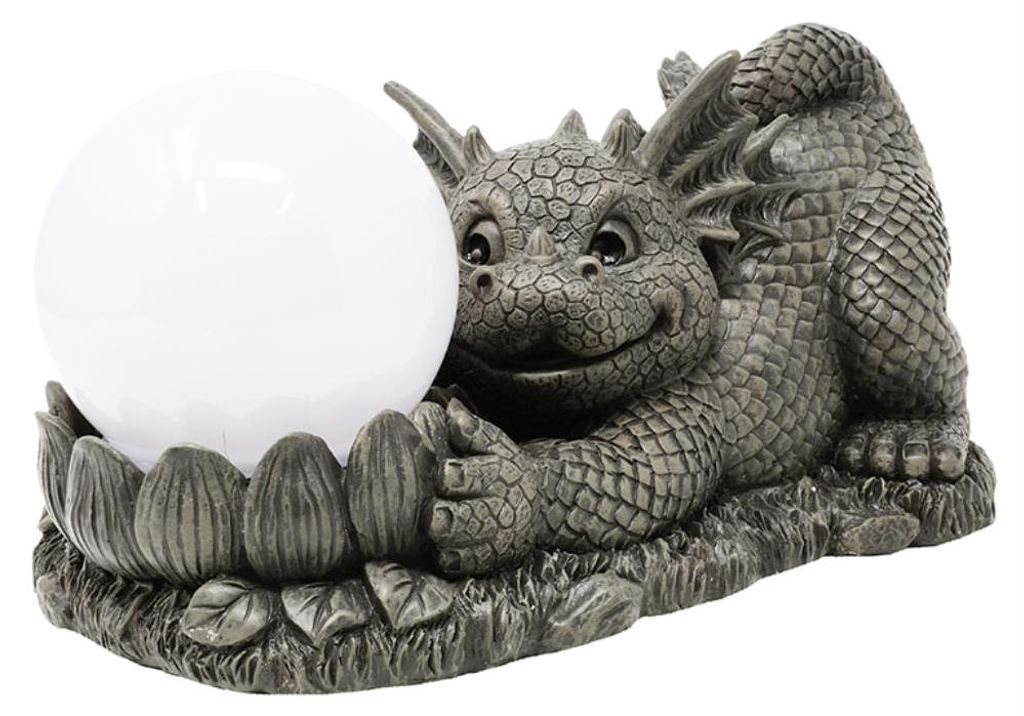 Gartendrache mit Solarlampe - Licht, Deko, Drache