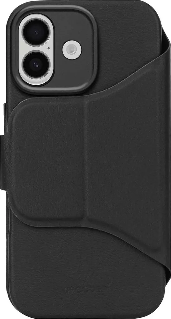 Étui à rabat iPhone 17 pour charge sans fil et usage pro nomade noir