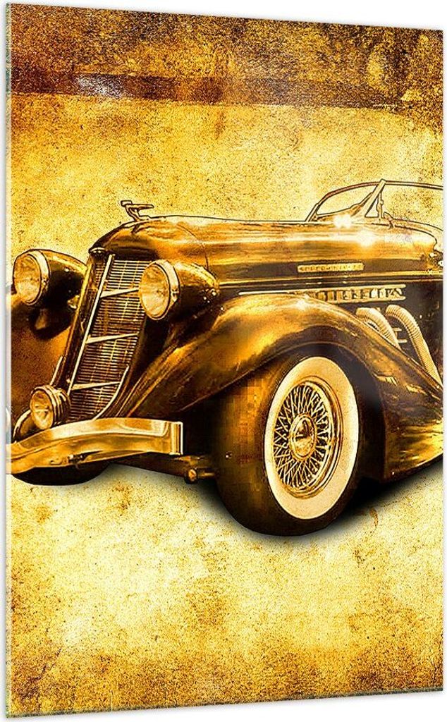 Bilder auf glas - Einteilig - Auto Lenkrad Classic - 70x100cm - Glasbilder - Wandbilder - Bilder - zum Aufhängen bereit - Wanddekoration aus Glas ...