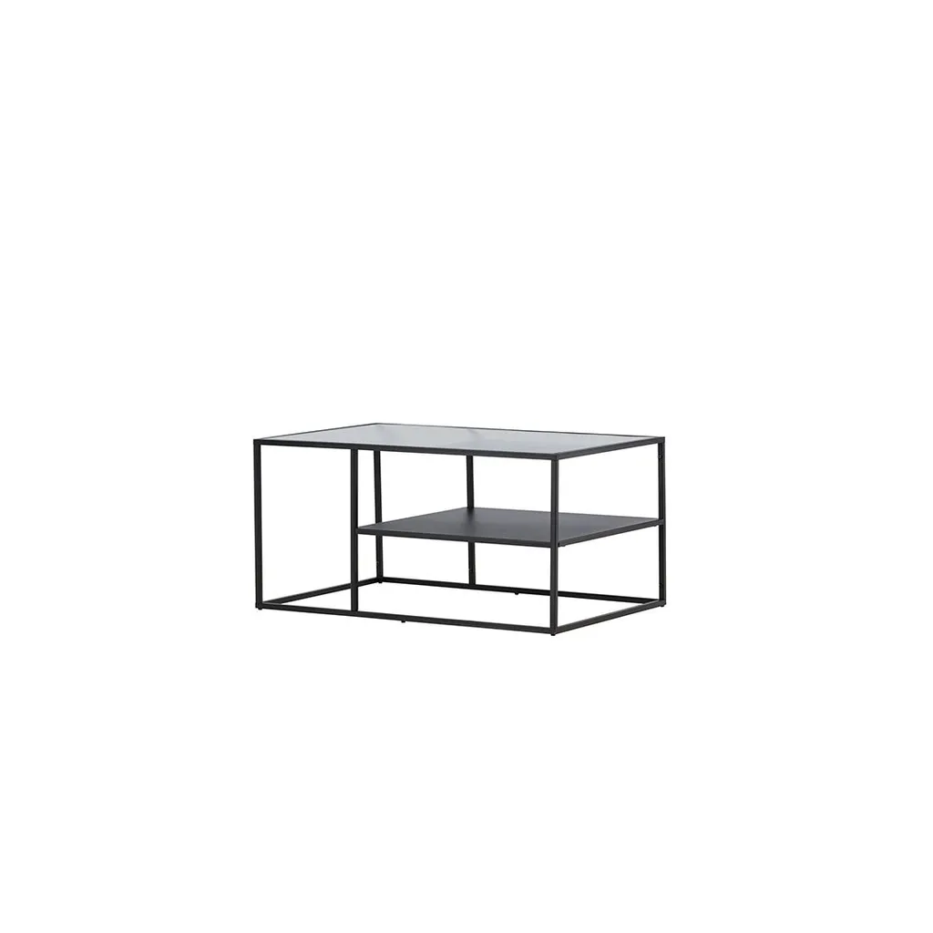 Campinas table basse 1 étagère noir : élégance moderne pour votre salon