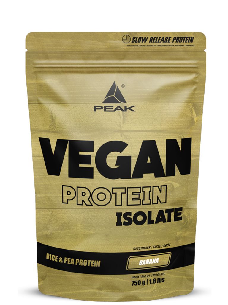 Vegan Protein - 750g : Banana I Pulver I pflanzliches Mehrkomponenten Protein I Eiweiss I Eiweiß I Erbsenprotein I Reisprotein I hoher Proteinante...