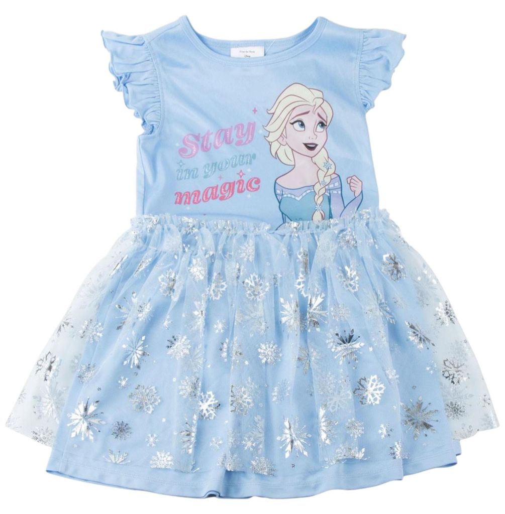 Letnia sukienka Disney Frozen z tiulem, jasnoniebieska, 98 Zdjęcie produktu 