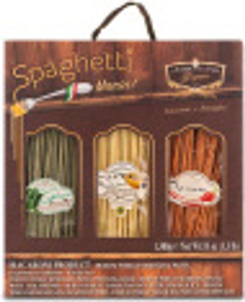 Spaghetti Manie Set: Spinat, Mandolino und Chili 500 gr x 3 Fabbrica della Pasta di Gragnano