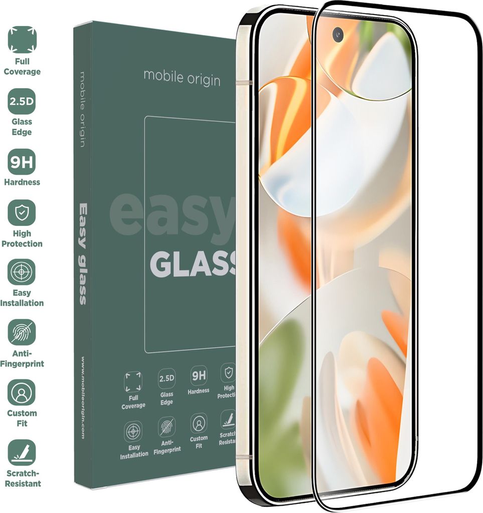Mobile Origin FRL-EG-GP9PROXL, Google, Pixel 9 Pro XL, Kratzresistent, Schlagfest, Fallbeständig, Wasserfest, Ölbeständig, Stoßfest, Transparen...