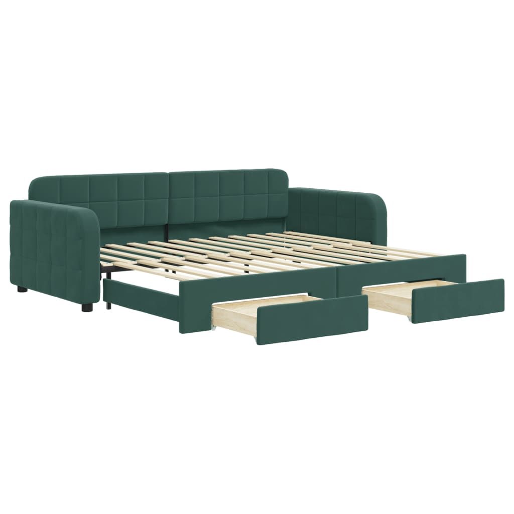 VidaXL 3196979, sofa rozkładana, Zielony, Pianka, Metal, Zdjęcie produktu 