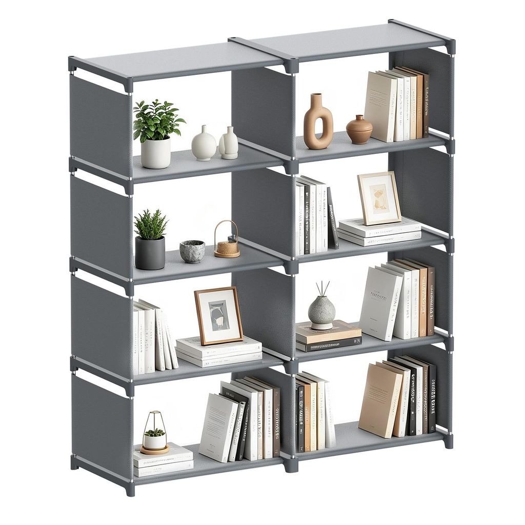 Verdego Bücherregal, Ablageregal 4 Ebenen 8 Fächer, Produktbild 