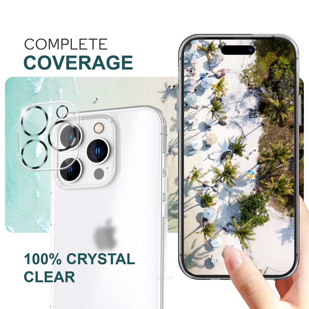 NALIA 2x Protezione Fotocamera In Vetro Temperato 9H Per IPhone 16 Pro Max – Pellicola Trasparente Per Lenti, Anti Graffio, Kit Applicazione Incluso
