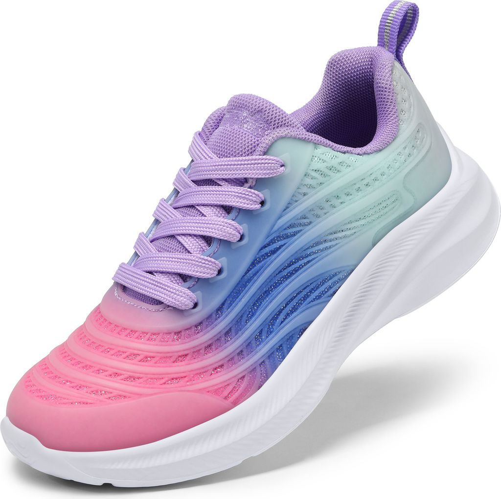 DREAM PAIRS Turnschuhe Kinder Sportschuhe Mädchen Jungen Sneaker Hallenschuhe Atmungsaktiv Laufschuhe Outdoor Schnüren Tennisschuhe,Size 37.5,Ros...