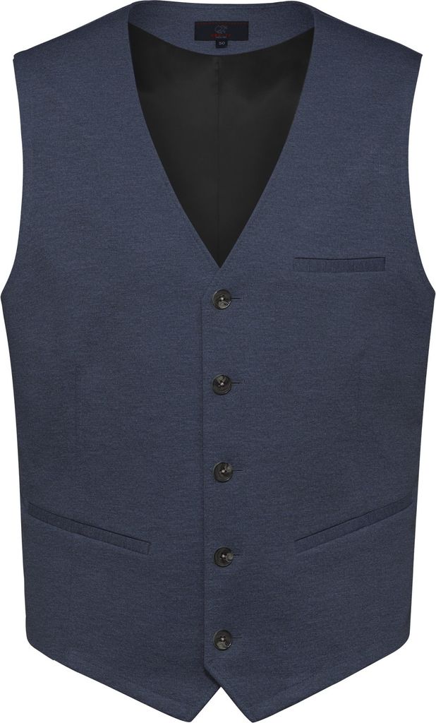 Greiff CASUAL Herren Jerseyweste Regular Fit Blau meliert 52