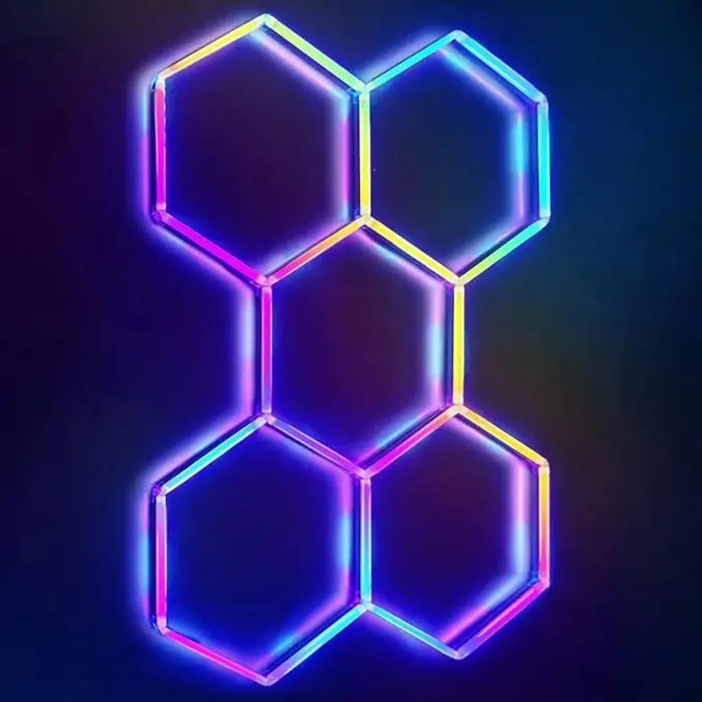 Éclairage Gaming Hexagonal LED RGB - Décoration Murale pour Streamer - 2