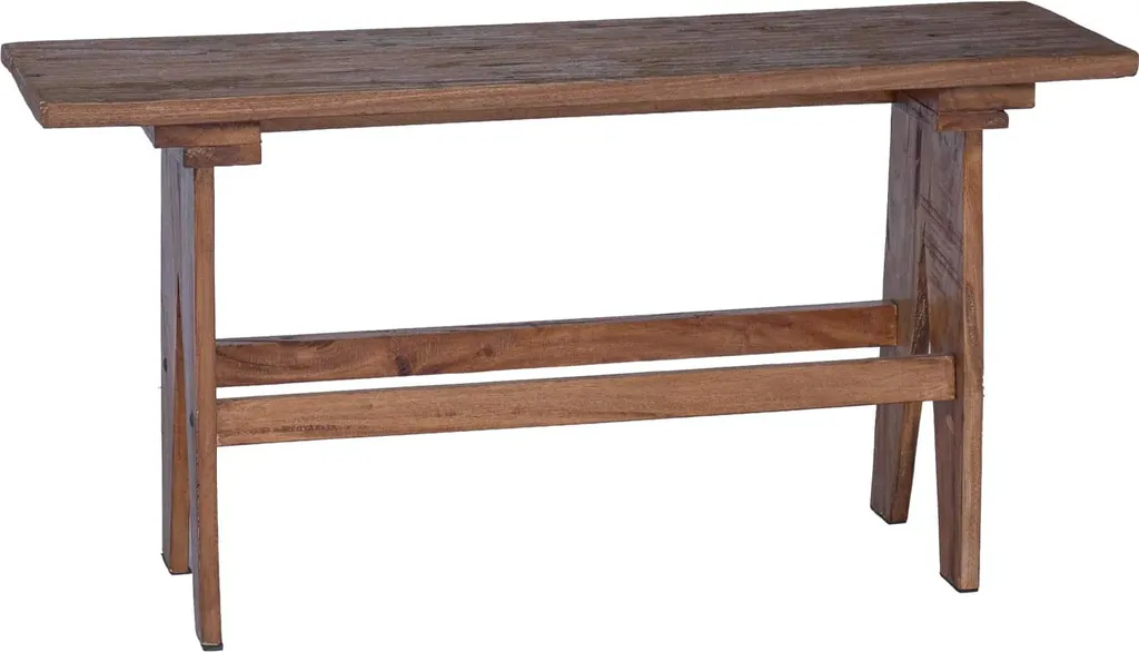 Banc de couloir en bois recyclé naturel 100 cm meuble d'entrée massif