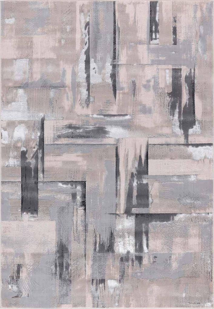 Kurzflor-Teppich für Schlafzimmer und Wohnzimmer grau Nevada