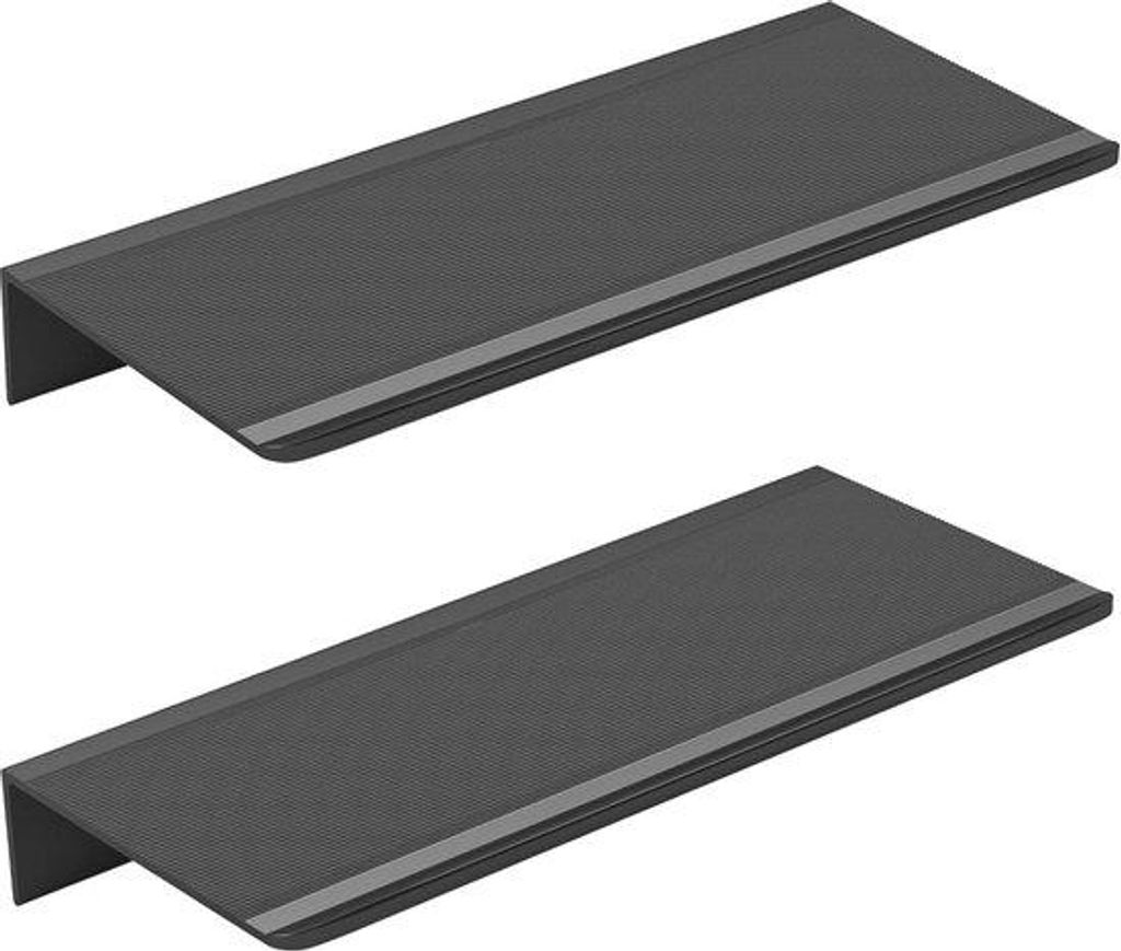 Schwarze Wandregal Set 2teilig 30cm