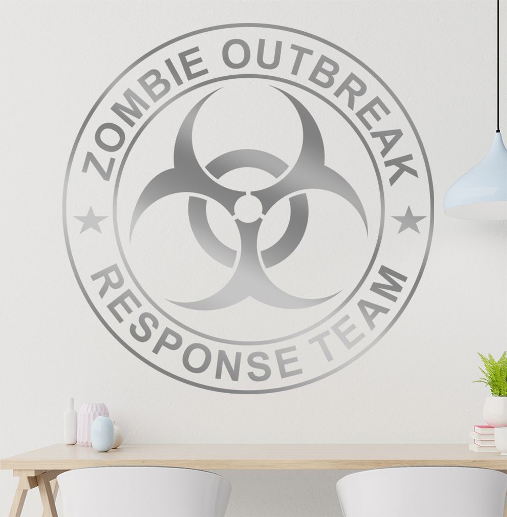 Zombie Outbreak Wandtattoo in 6 Größen - Wandaufkleber Wall Sticker - Dekoration, Küche, Wohnzimmer, Schlafzimmer, Badezimmer