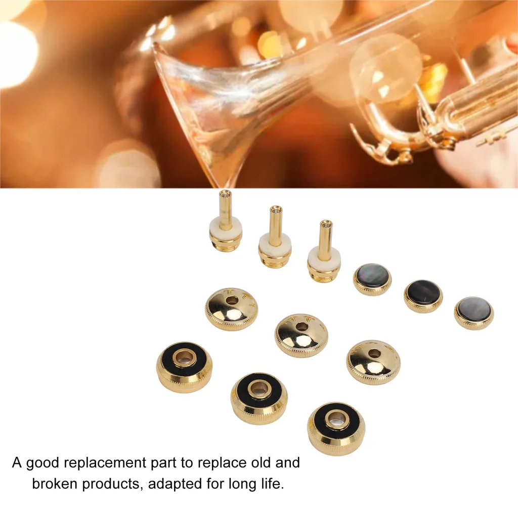 Accessoire de piston pour trompette avec insert en nacre d'ormeau 13mm - 18