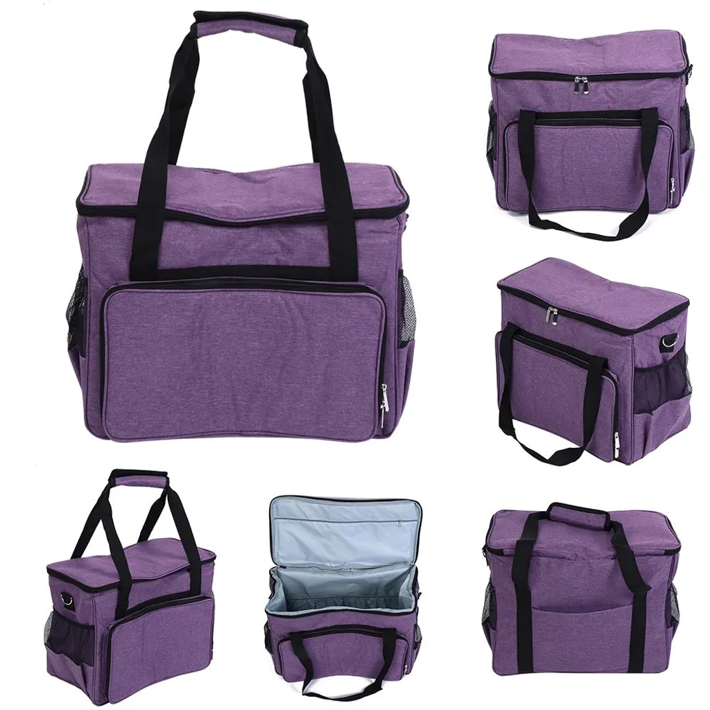 Housse de protection violette avec compartiments pour couture et loisirs - 8