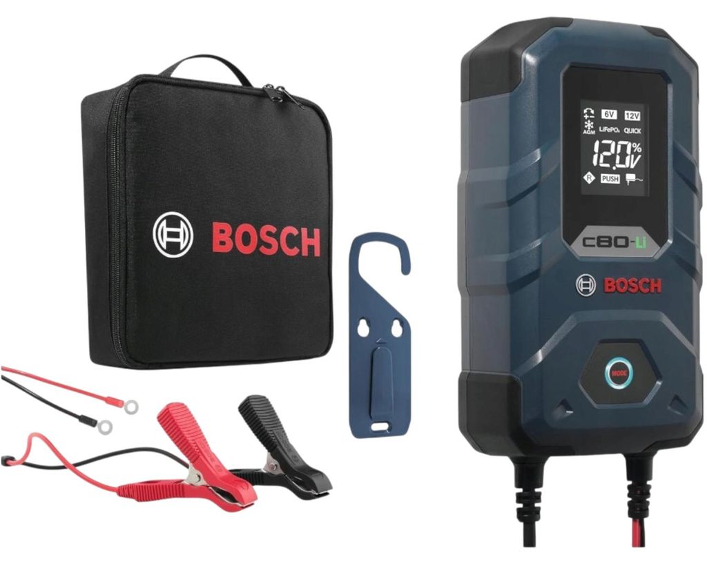 Cargador de batería para automóviles BOSCH C80-Li, cargador Imagen del producto 