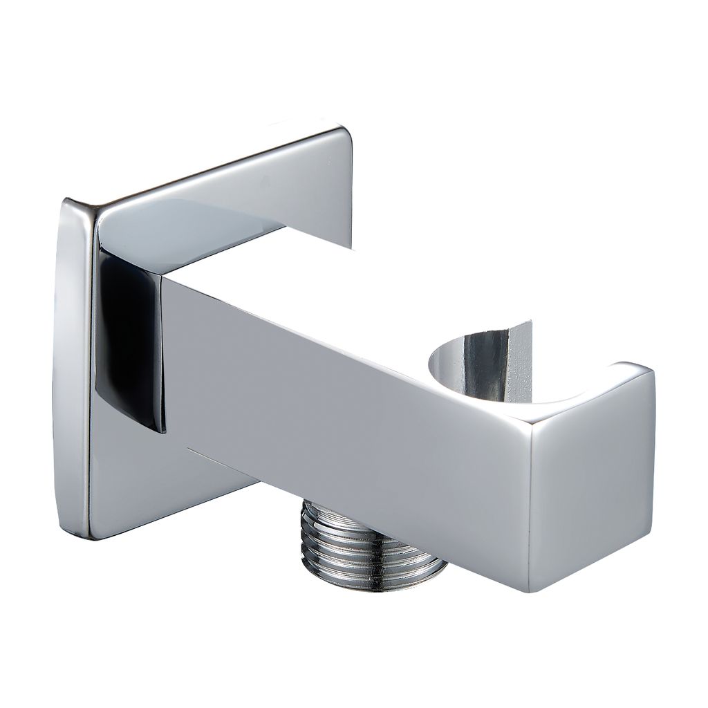 Wandanschluss-Bogen chrom Dusche Anschluss für Brauseschlauch Schlauchanschluss 1/2 Zoll eckig Brause-Halterung Handbrause