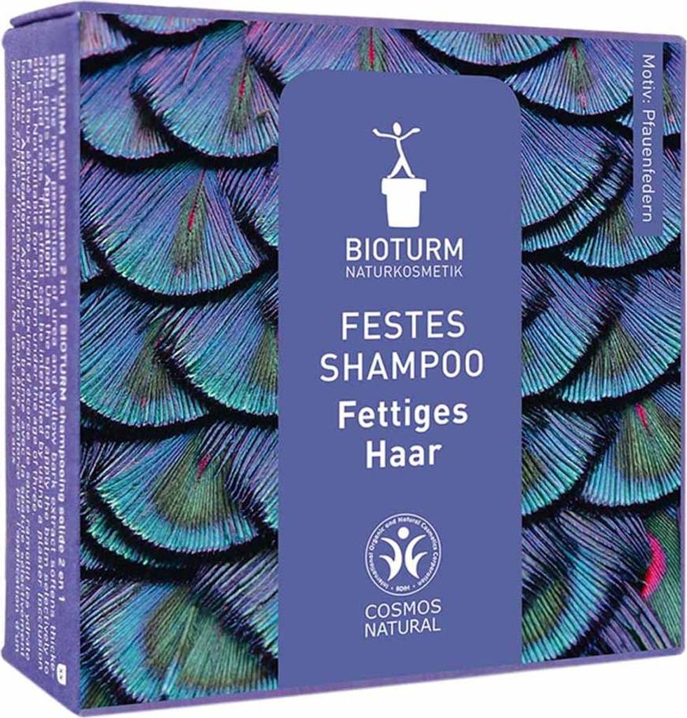 BIOTURM Shampoo Bar mit Zitrone und roter Tonerde FÜR FETTIGES HAAR
