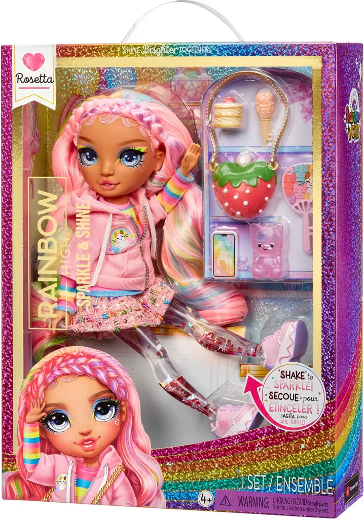 Poupée Rainbow High Sparkle & Shine Rosetta avec Accessoires de Mode