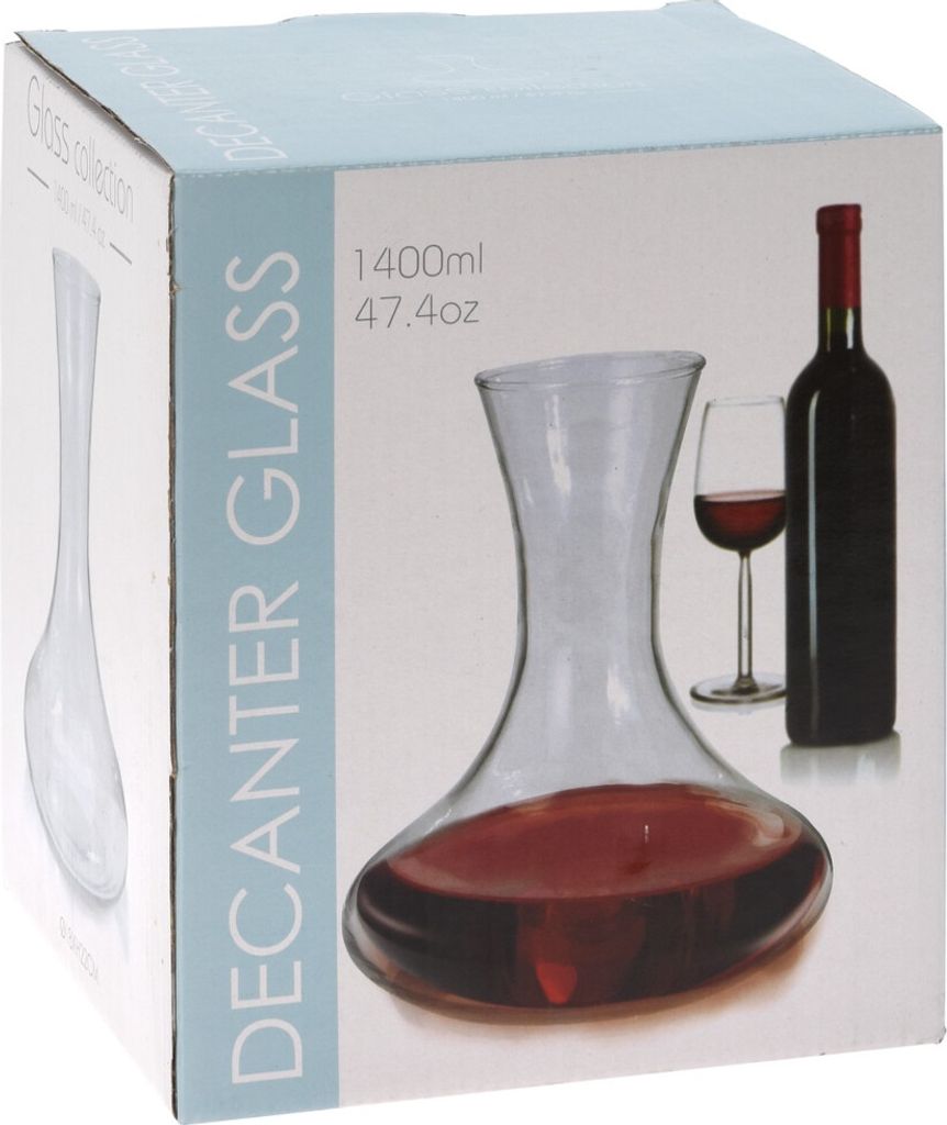 Carafe à vin Excellent Houseware, en verre, 18 x 22 cm, 1,4 Image du produit 