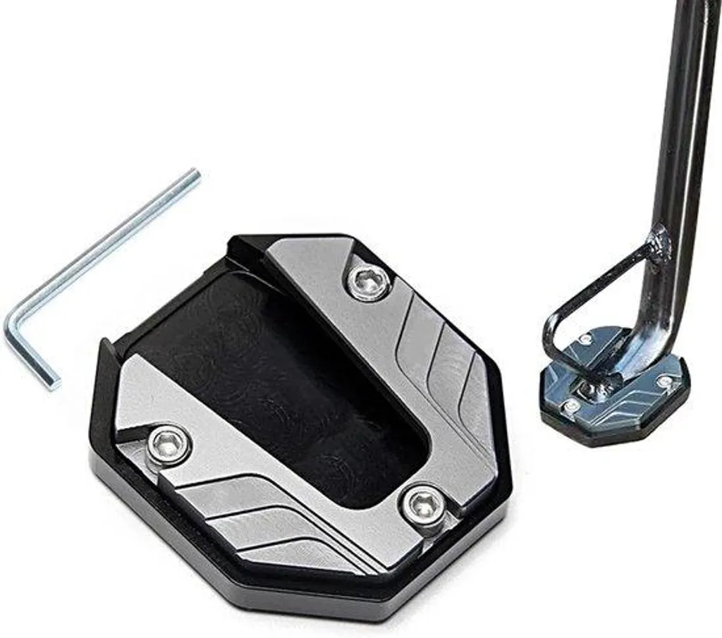 Élargisseur de béquille latérale universel argent pour moto et scooter
