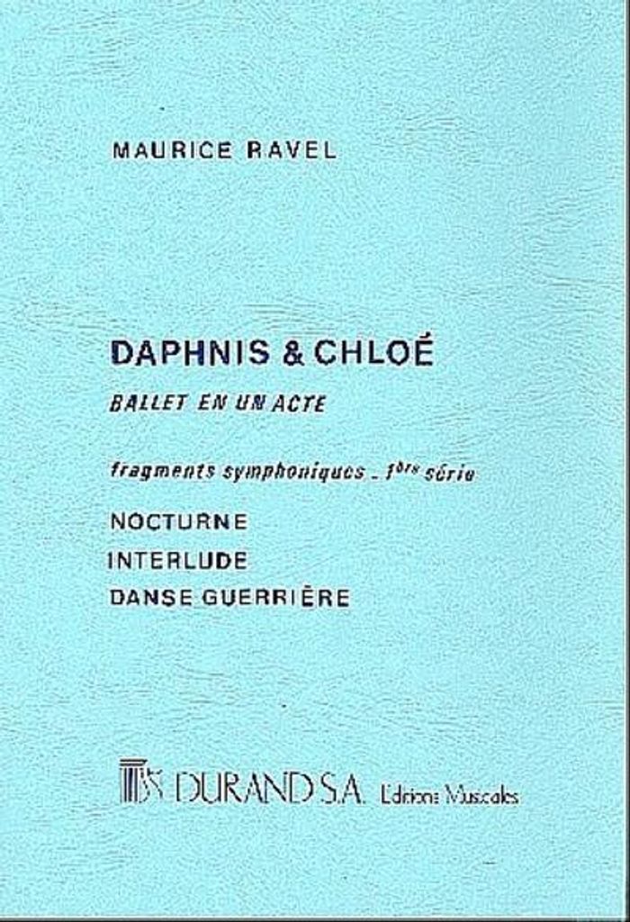 Daphnis et Chloe suite no.1pour orchestre, partition de poche