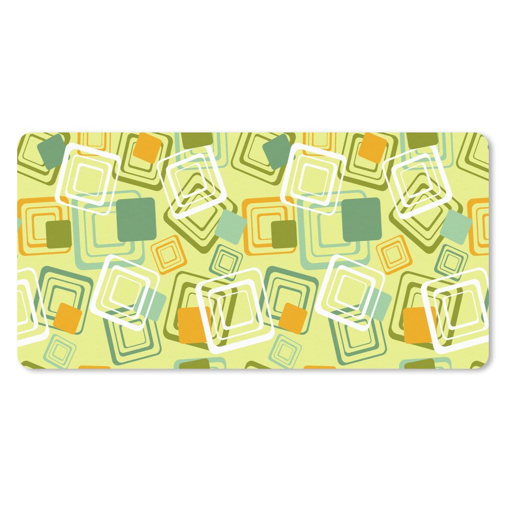 MuchoWow Mauspad Mousepad 1970er Jahre - Muster - Abstrakt 60x30 cm - Mousepads - Maus Mat - Pad - Mausunterlage - Nachhaltig
