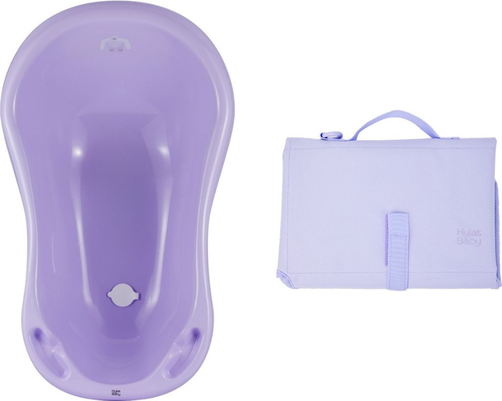 Hylat Baby Babywanne Rheinland , BPA-frei – ideal für Neugeborene und Kinder bis 12 Monate, mit faltbarer Wickelunterlage