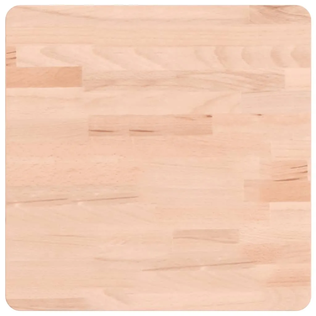 Piano Tavolo 40x40x4 cm Quadrato in Faggio Massiccio - Vero Legno
