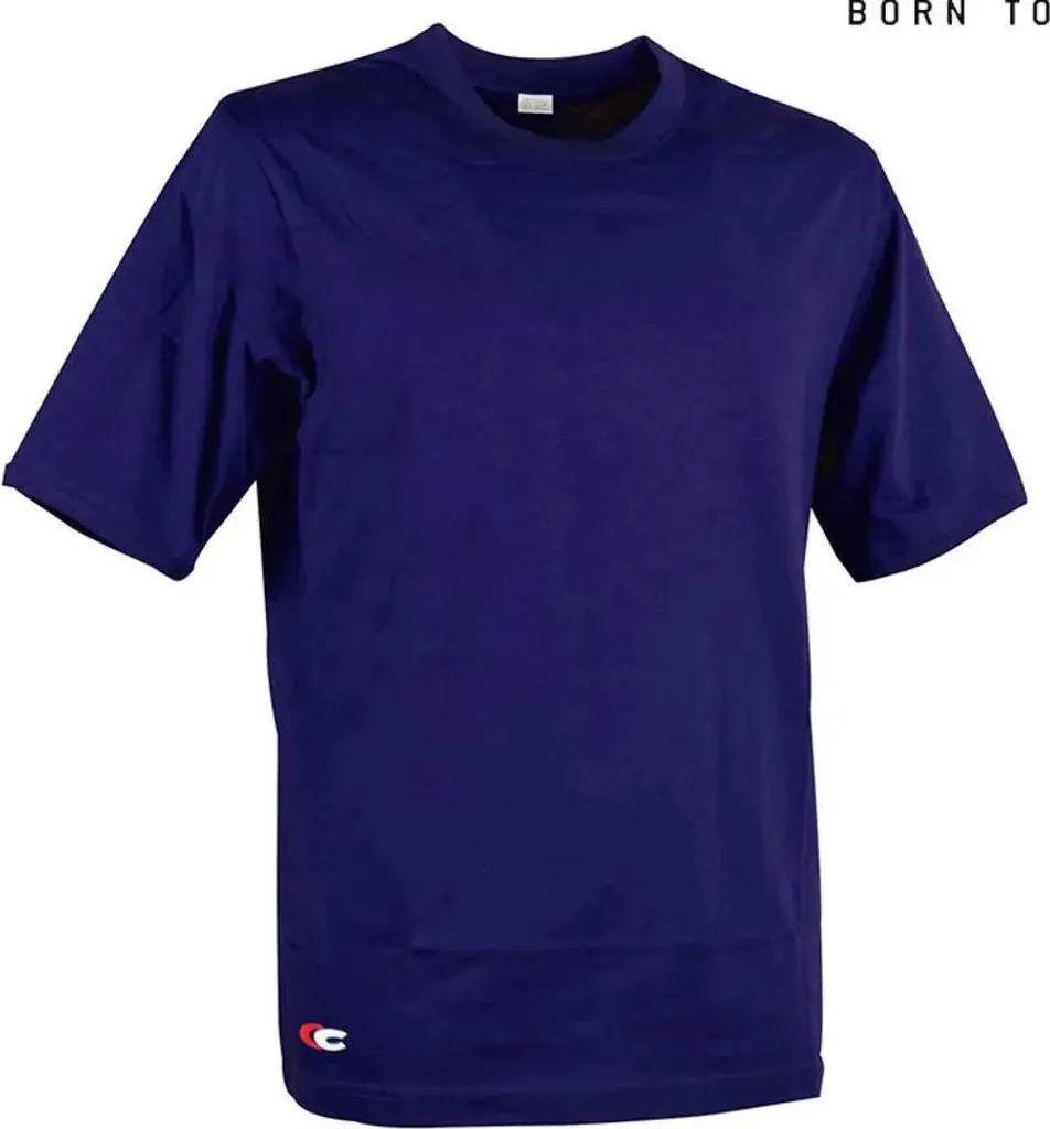T-shirt professionnel Cofra Zanzibar Bleu 2XL en coton respirant doux