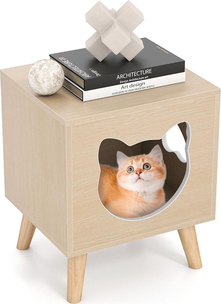 Katzenstreuschrank mit abnehmbarem Deckel und Einstiegsfenster