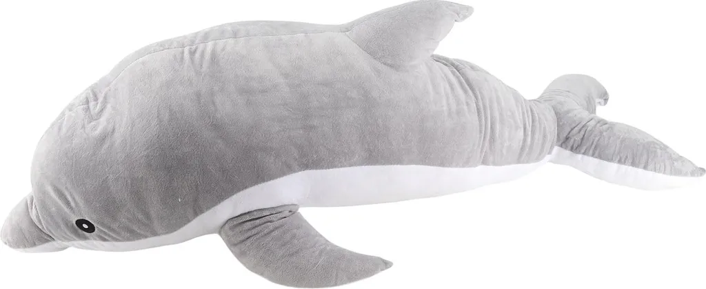 Peluche Dauphin pour Bureau et Maison - Coussin de Sieste Gris 1m