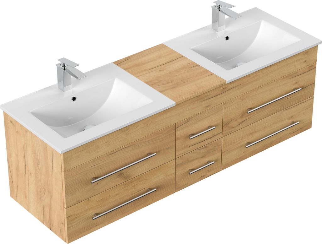 Badmöbel Roma XL SoftClose eiche gold : Eiche Gold Varianten: Eiche Gold