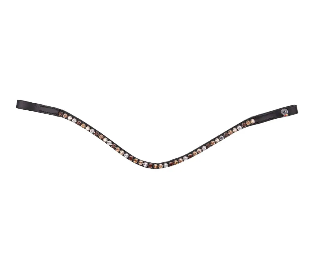 Frontal pour cheval Waldhausen X-Line Glam marron - Équipement concours