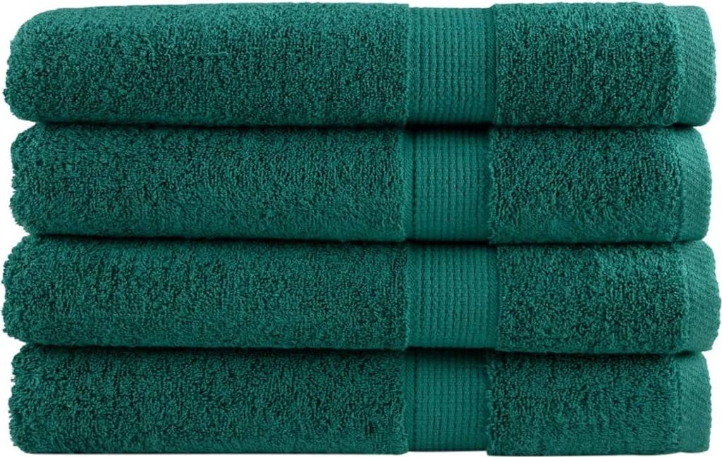 Premium-Handtücher SOLUND 4 Stk. Grün 100x200 cm 600 g/m²