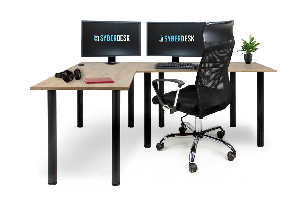 Scrivania Gaming SyberDesk Pro 197x132 cm Rovere - Angolare Professionale