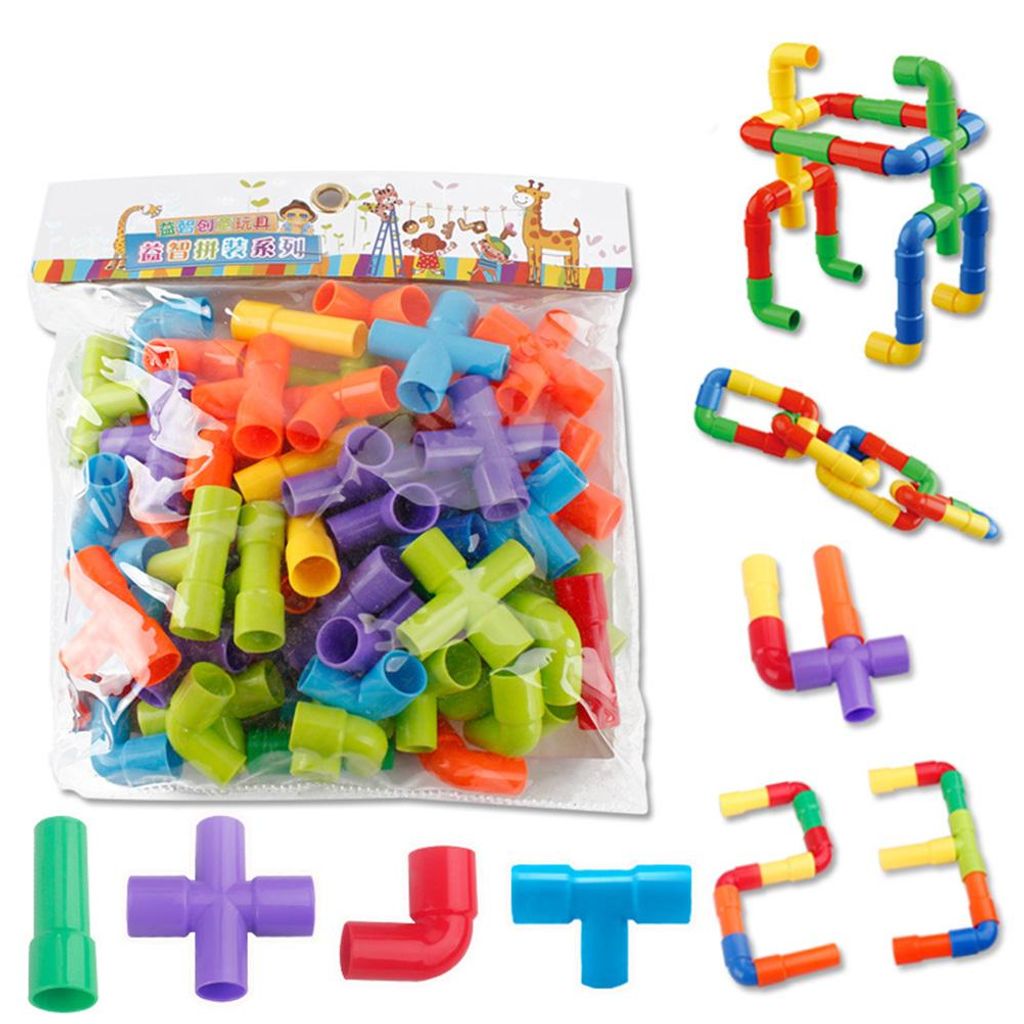 Coloré tuyaux blocs de construction jouets enfants Image du produit 