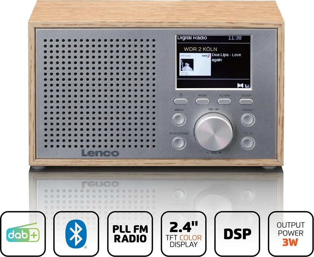Radio Lenco DAR-017WD Legno per Casa e Cucina | DAB+ Bluetooth - 6